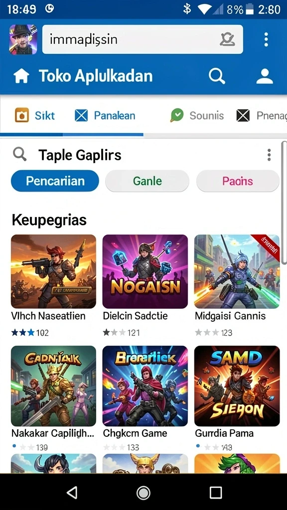 qq1221 - Karakter yang dapat dipilih dengan berbagai kemampuan.